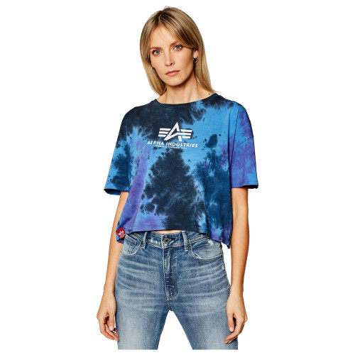 Alpha Industries Γυναικεία κοντομάνικη μπλούζα Basic Batik Cropped Oversize T-shirt